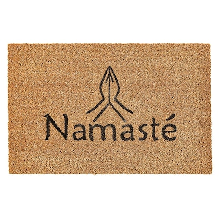 Configuracion 24 x 36 in. Namaste Rectangular Doormat Natural & Black CO3361345